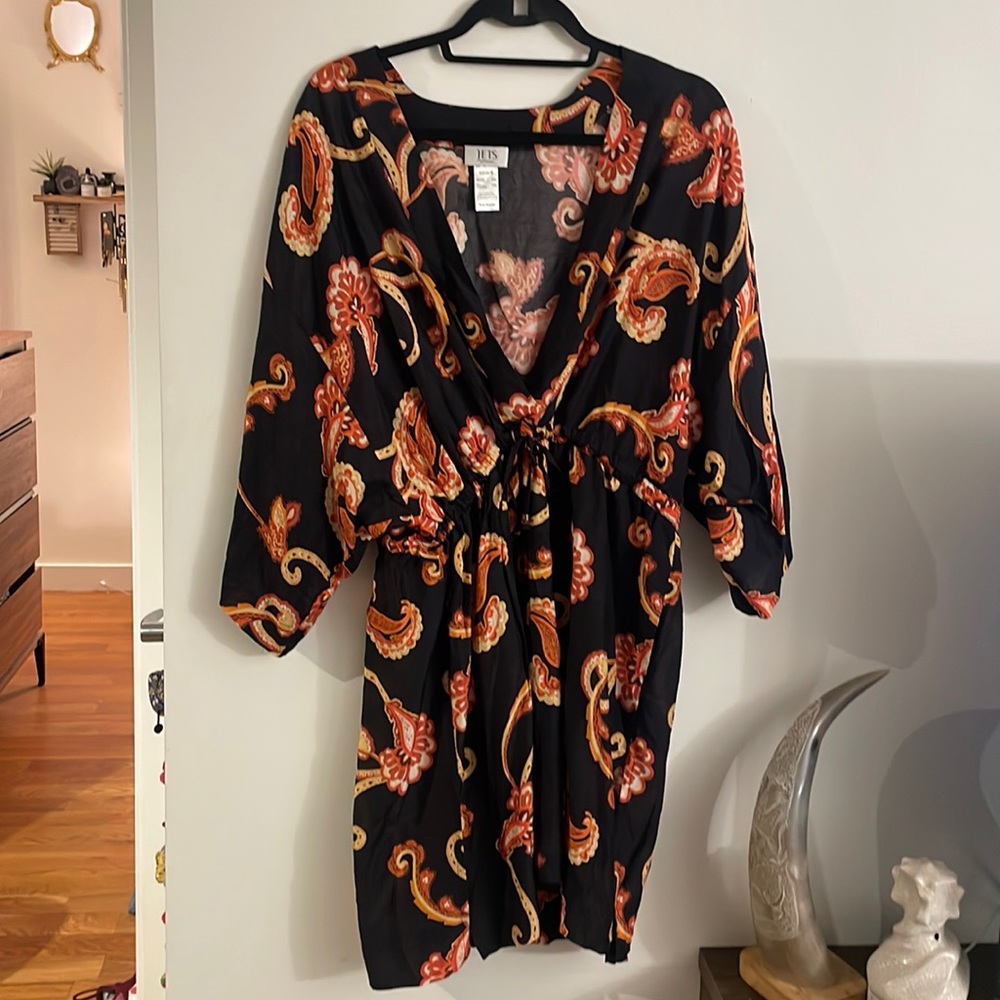 Jets Black Kimono Dress